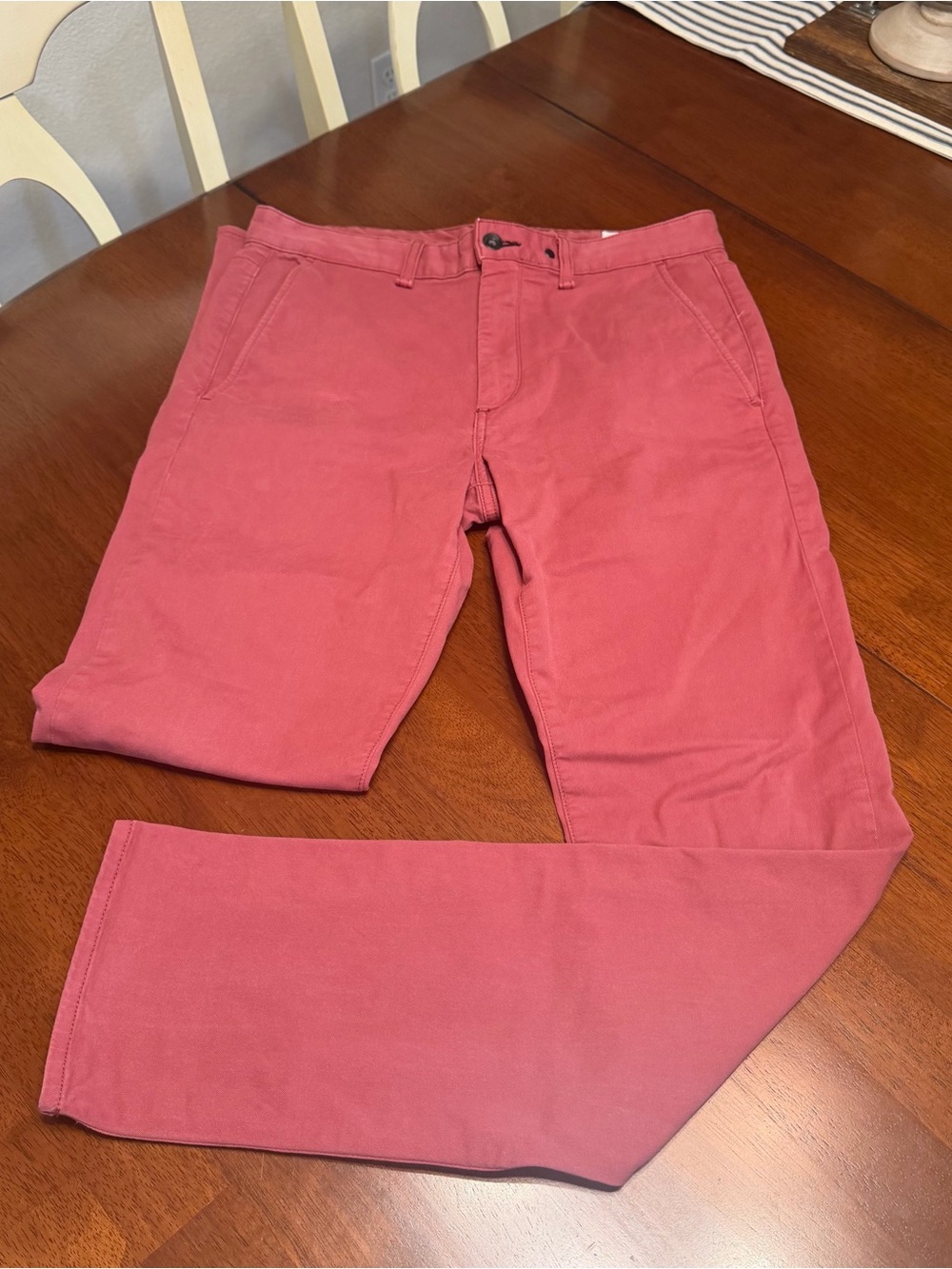 Rag & Bone Fit 2 Slim Fit Cotton Twill Chino Pants Ellis Red Mens 31X32 Preppy